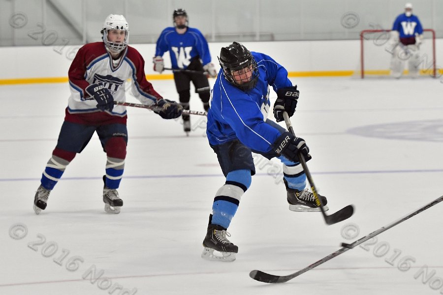 Wheaton College Men\'s Ice Hockey vs Middlesex Community College. - Photo By: KEITH NORDSTROM